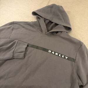 Y2K Oakley Men's Gray Hoodie Black Stripe Sz Med Sweatershirt SEE PHOTOS